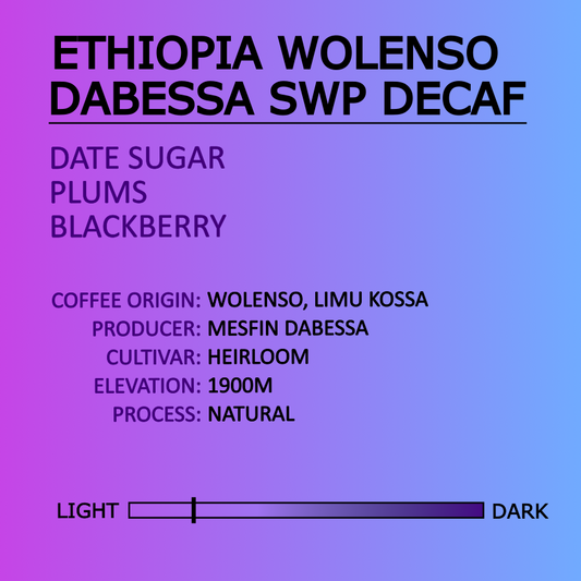 Ethiopia Wolenso Dabessa SWP Decaf