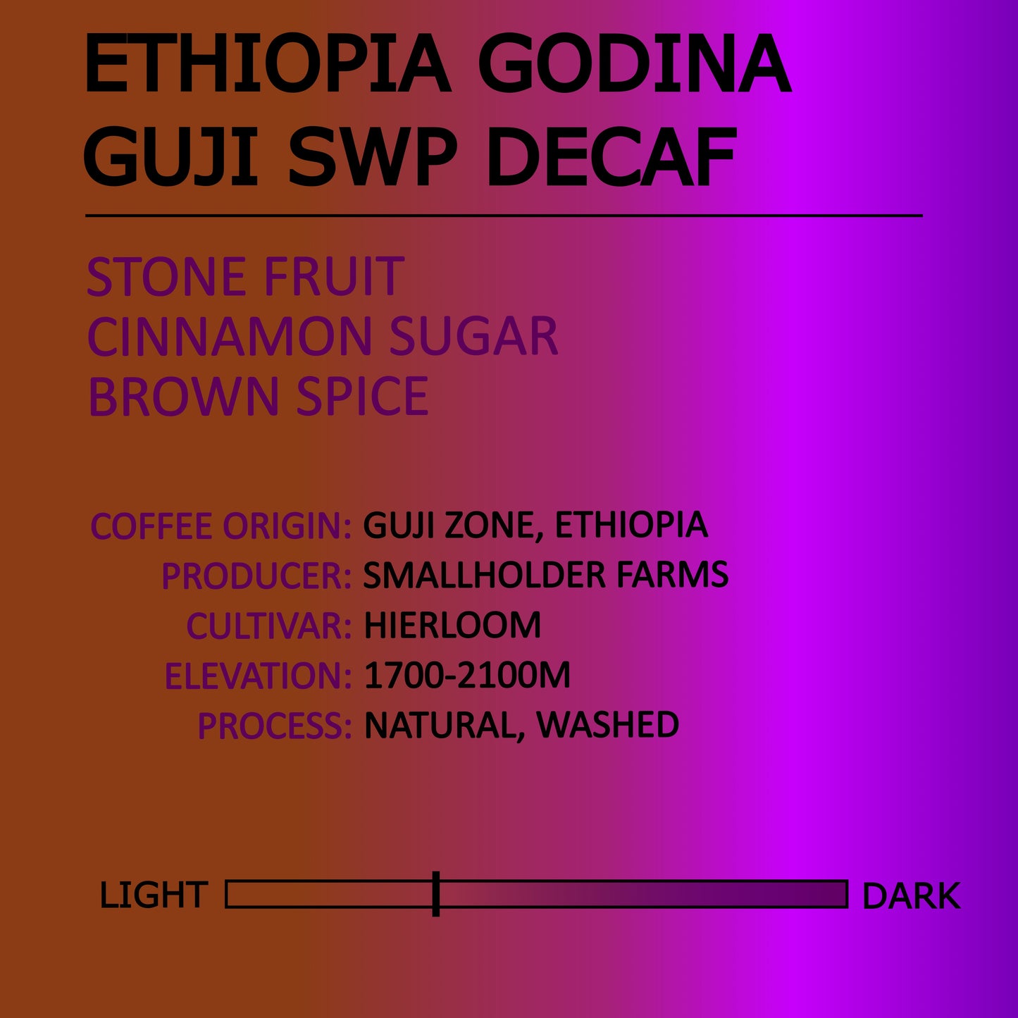 Ethiopia Godina Guji SWP Decaf